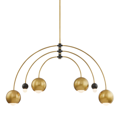 product image for willow 6 light chandelier by mitzi h348806 pn bk 1 61