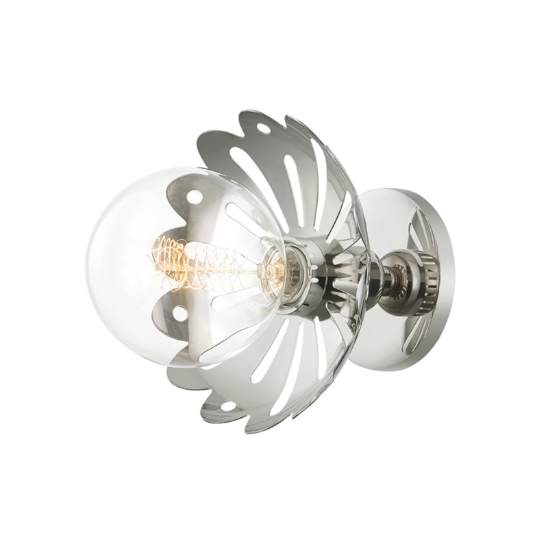 media image for alyssa 1 light wall sconce by mitzi h353101 agb 4 289