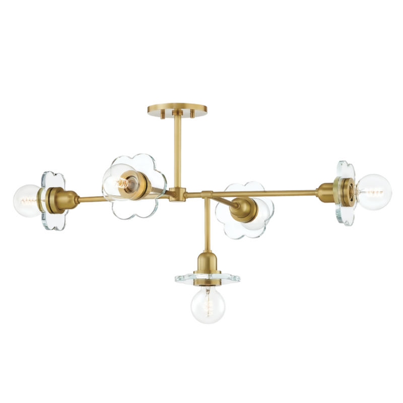 media image for alexa 5 light chandelier by mitzi h357805 agb 1 27