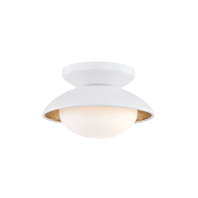 product image for cadence 1 light small semi flush by mitzi h368601s blk gl 2 45