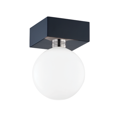 product image for aspyn 1 light flush mount by mitzi h385501 agb 2 65