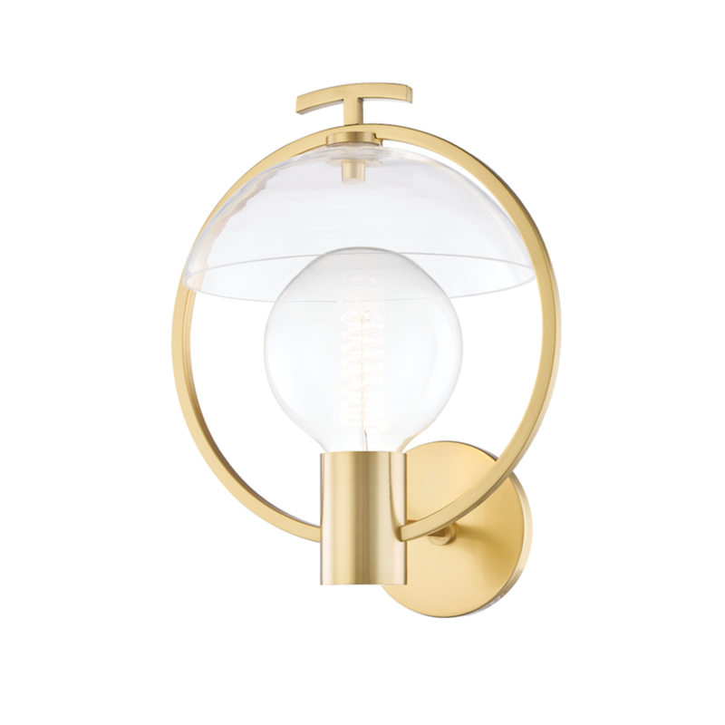 media image for ringo 1 light wall sconce by mitzi h387101 agb 1 29