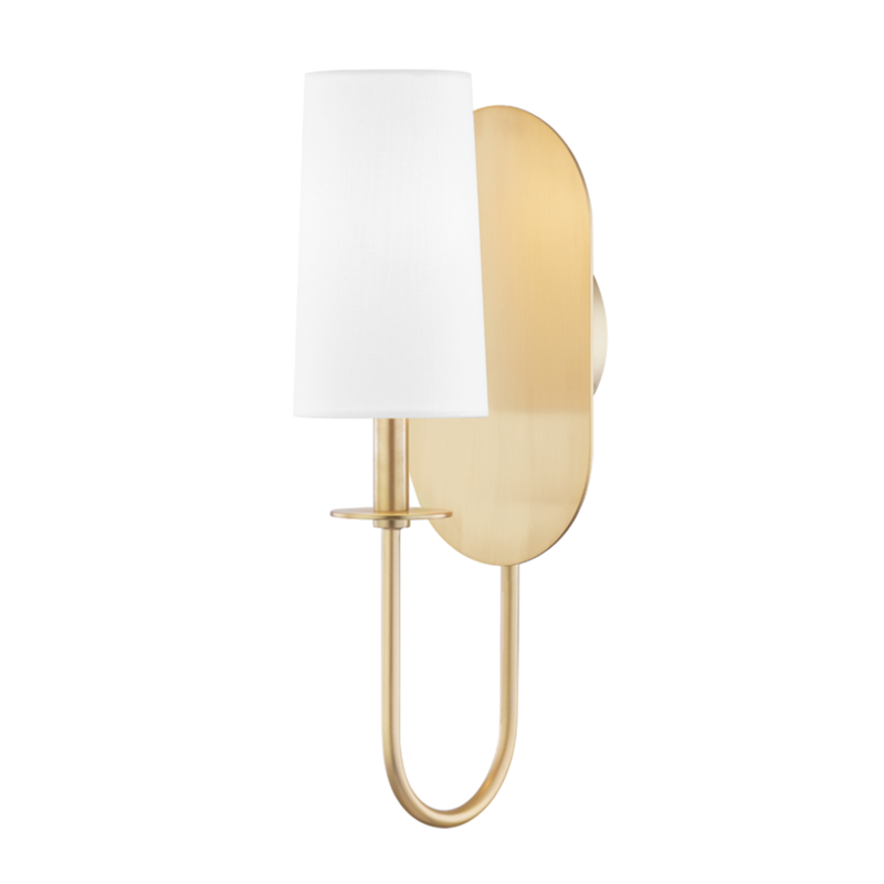 media image for lara 1 light wall sconce by mitzi h395101 agb 1 231