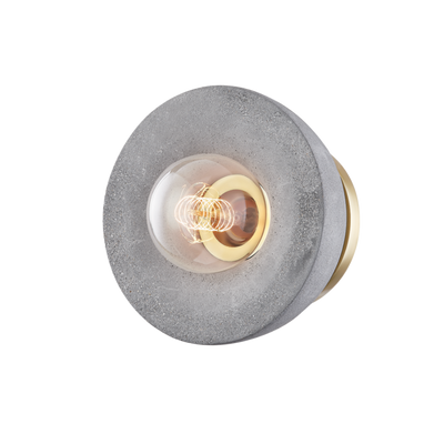 product image for poppy 1 light flush mount by mitzi h400501 agb 2 67