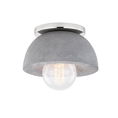 product image for poppy 1 light flush mount by mitzi h400501 agb 3 75