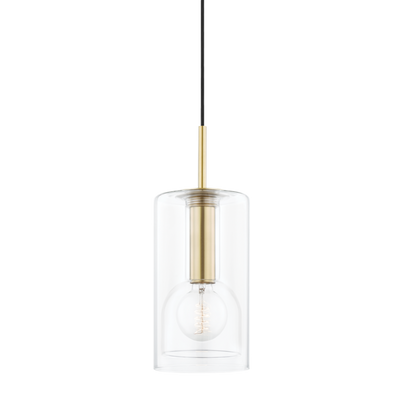 product image for belinda 1 light pendant by mitzi h415701a agb 1 51