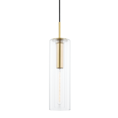 product image for belinda 1 light pendant by mitzi h415701a agb 4 61