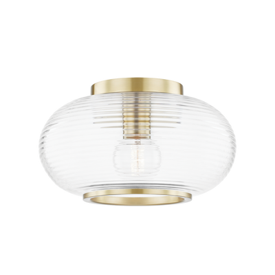 product image for maggie 1 light flush mount by mitzi h418501 agb 1 54