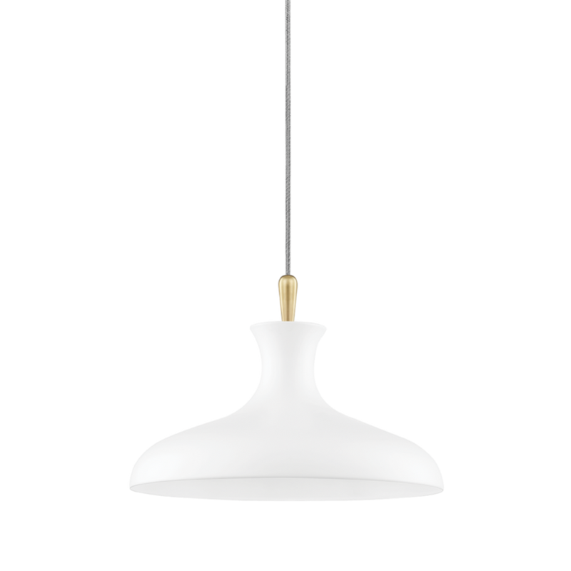 media image for cassidy 1 light small pendant by mitzi h421701s agb wh 1 226