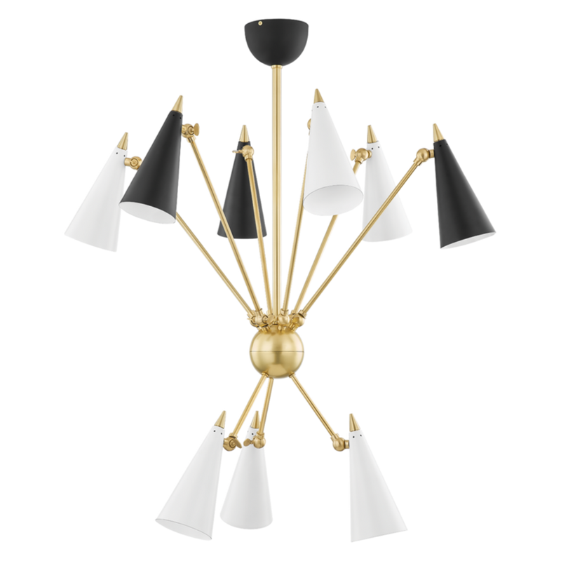 media image for moxie 9 light chandelier by mitzi h441809 agb bkwh 1 222