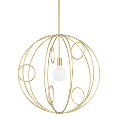 product image for alanis 1 light medium pendant by mitzi h485701m agb 1 30