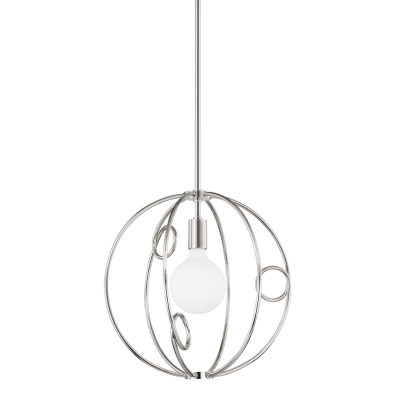 media image for alanis 1 light small pendant by mitzi h485701s agb 2 225