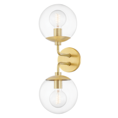 product image for meadow 2 light wall sconce by mitzi h503102 agb 1 3