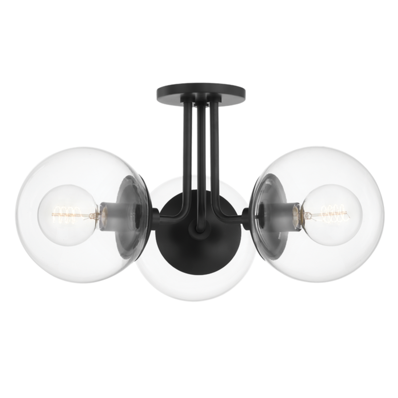 media image for meadow 3 light semi flush by mitzi h503603 agb 2 230