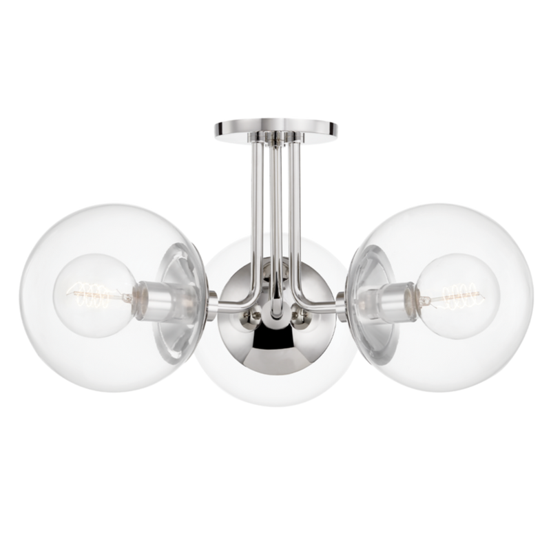 media image for meadow 3 light semi flush by mitzi h503603 agb 3 235