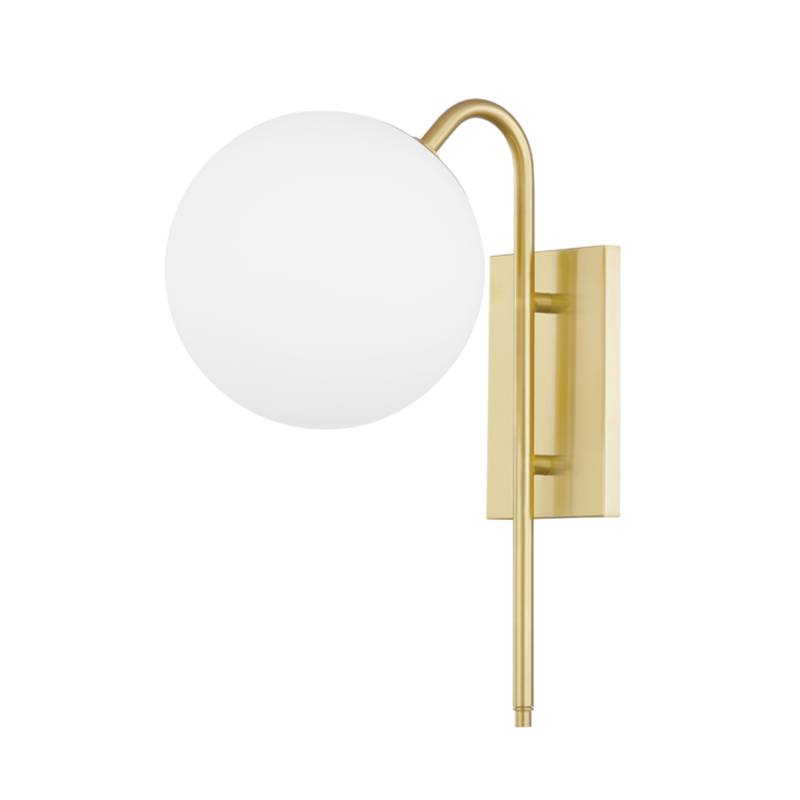 media image for ingrid 1 light wall sconce by mitzi h504101 agb 1 282