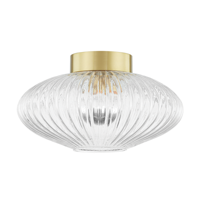 product image for reba 1 light flush mount by mitzi h537501 agb 1 35