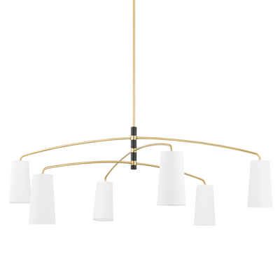 product image of evelyn 6 light chandelier by mitzi h612806 agb sbk 1 592