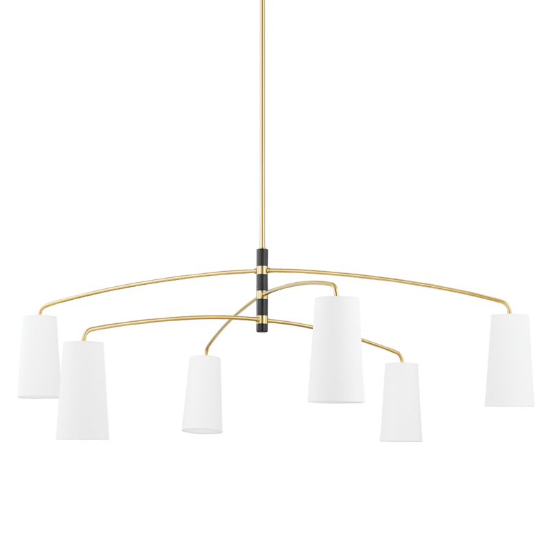 media image for evelyn 6 light chandelier by mitzi h612806 agb sbk 1 23