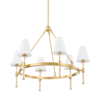 product image for janelle 6 light chandelier by mitzi h630806 agb 1 37