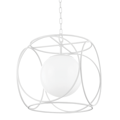 product image of claire 1 light large pendant by mitzi h632701l twh 1 590