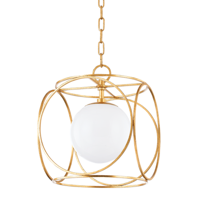 product image of claire 1 light small pendant by mitzi h632701s twh 2 518