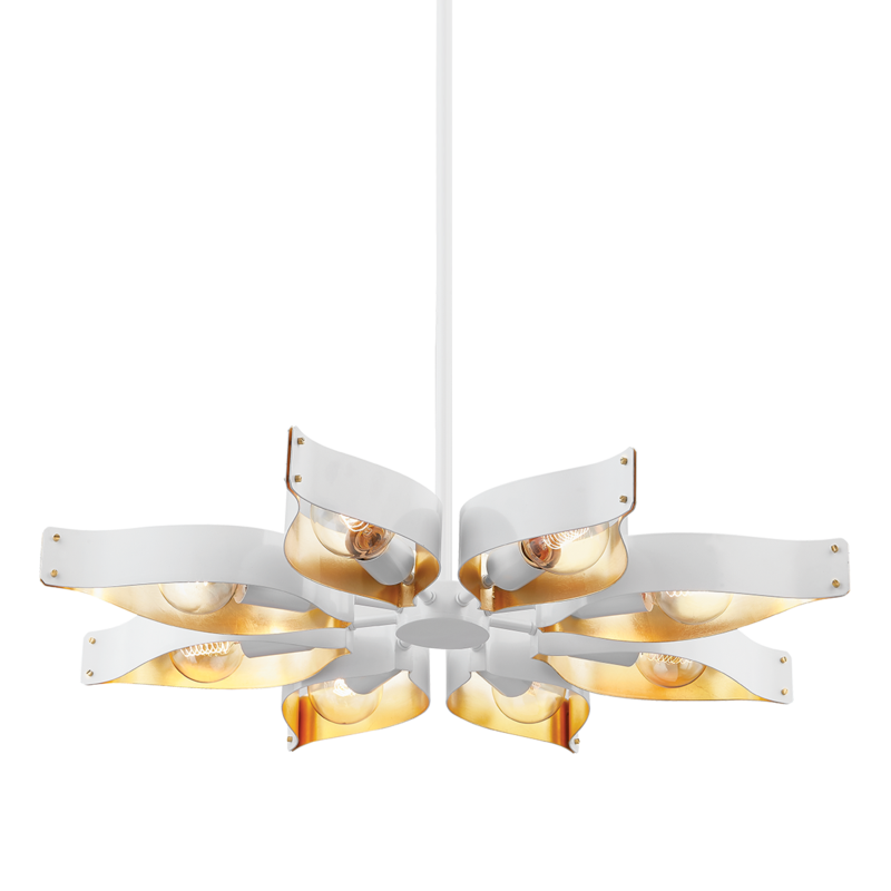 media image for nala 8 light chandelier by mitzi h658808 swh gl 1 274