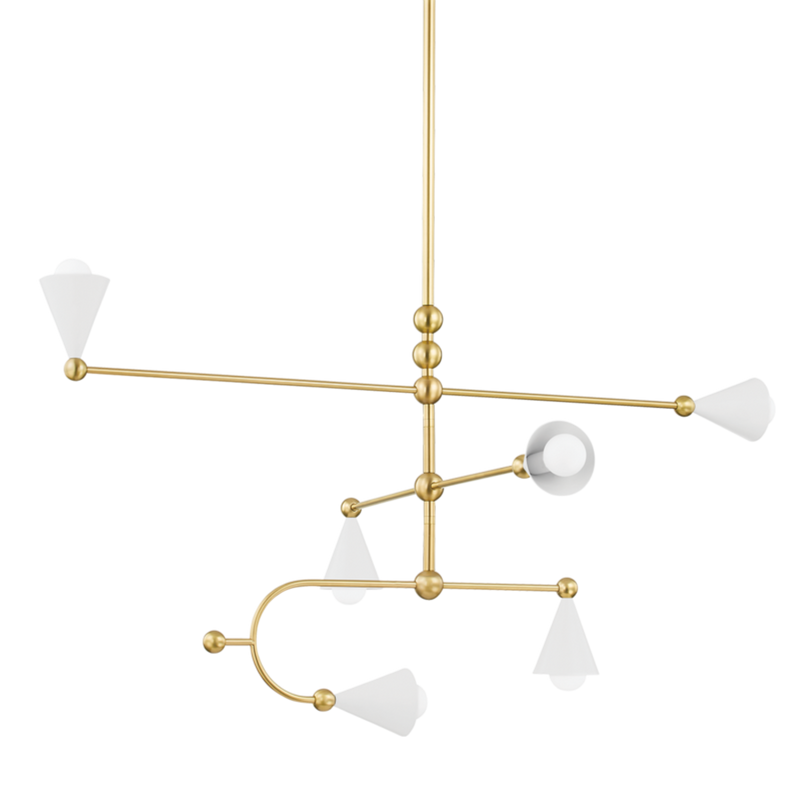 media image for hikari 6 light chandelier by mitzi h681806 agb swh 1 280