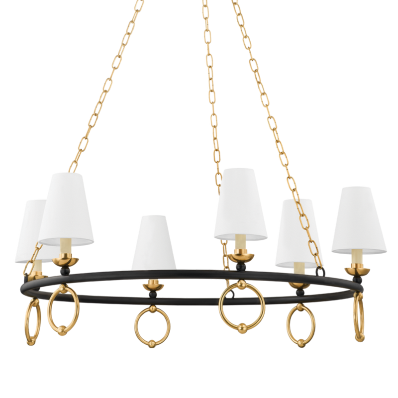 media image for haverford 6 light chandelier by mitzi h757806 agb tbk 1 270