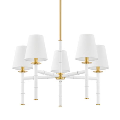 product image for banyan 5 light chandelier by mitzi h759805 agb sbk 2 50