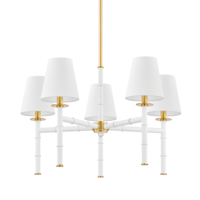 media image for banyan 5 light chandelier by mitzi h759805 agb sbk 2 251