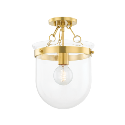 product image for dunbar light semi flush by mitzi h763601 agb 1 59