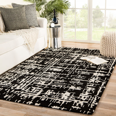 product image for cln16 pals handmade trellis black cream area rug design by jaipur 5 60