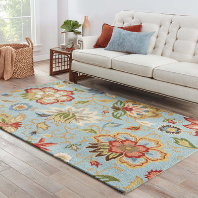 product image for zamora floral rug in slate aragon design by jaipur 5 86