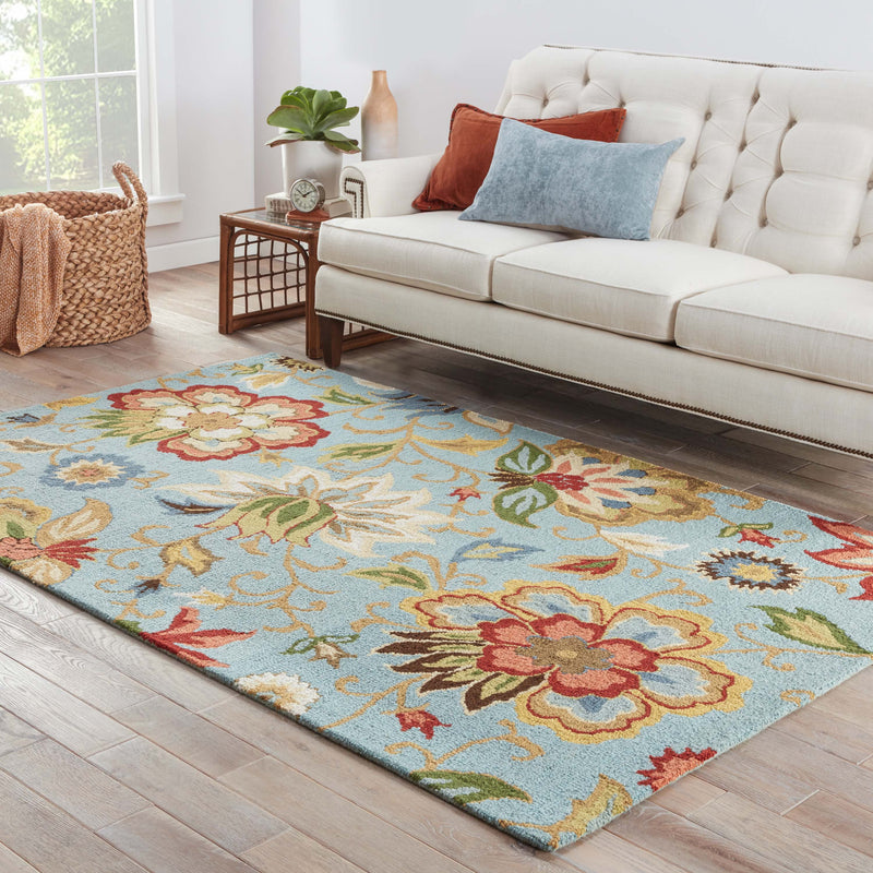 media image for zamora floral rug in slate aragon design by jaipur 5 292
