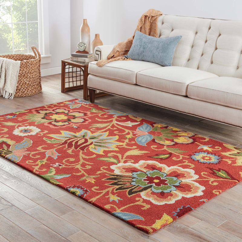 media image for zamora floral rug in bossa nova sulphur design by jaipur 5 285