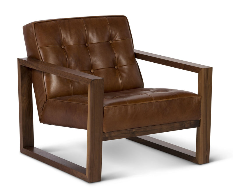 media image for Harrison Leather Chair in Belle Warmth 249
