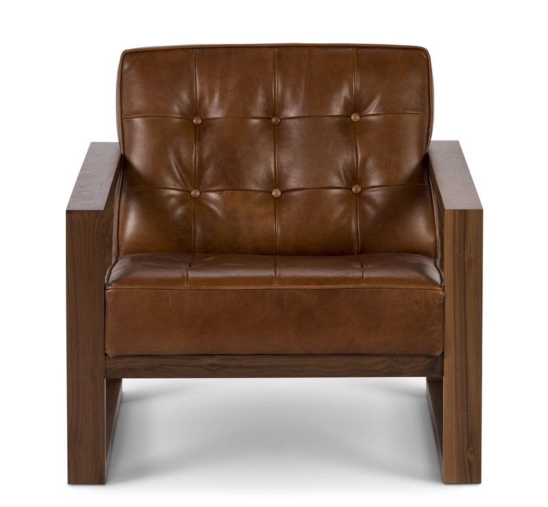 media image for Harrison Leather Chair in Belle Warmth 231