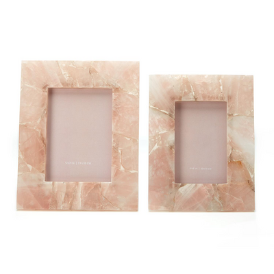 product image for set of 2 pink quartz photo frames in gift box includes 2 sizes design by tozai 1 84