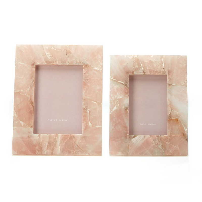 media image for set of 2 pink quartz photo frames in gift box includes 2 sizes design by tozai 1 217