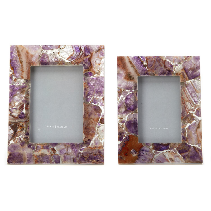 media image for set of 2 amethyst photo frames in gift box includes 2 sizes design by tozai 1 297