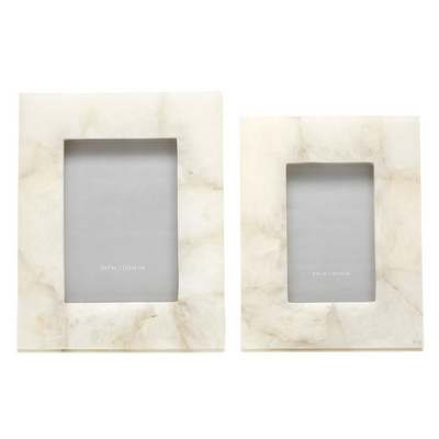 product image for set of 2 white quartz photo frames design by tozai 1 66