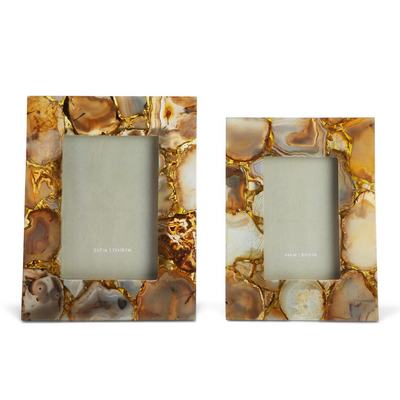 product image of amber agate set of 2 photo frames in gift box 1 55