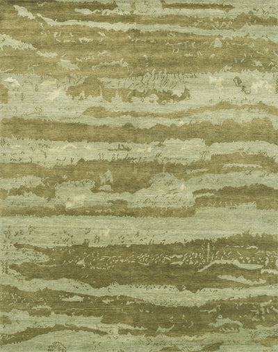 product image for Hermitage Hand Knotted Seafoam Green Rug 1 55