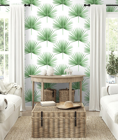 product image for Pacific Palm Peel & Stick Wallpaper in Greenery 19