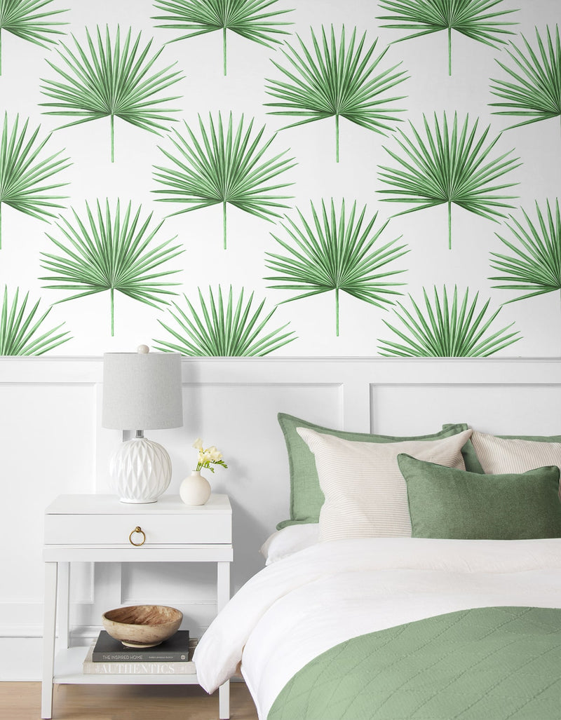 media image for Pacific Palm Peel & Stick Wallpaper in Greenery 250