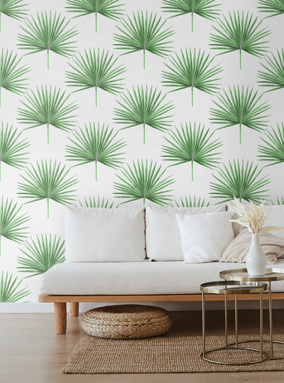 product image for Pacific Palm Peel & Stick Wallpaper in Greenery 35