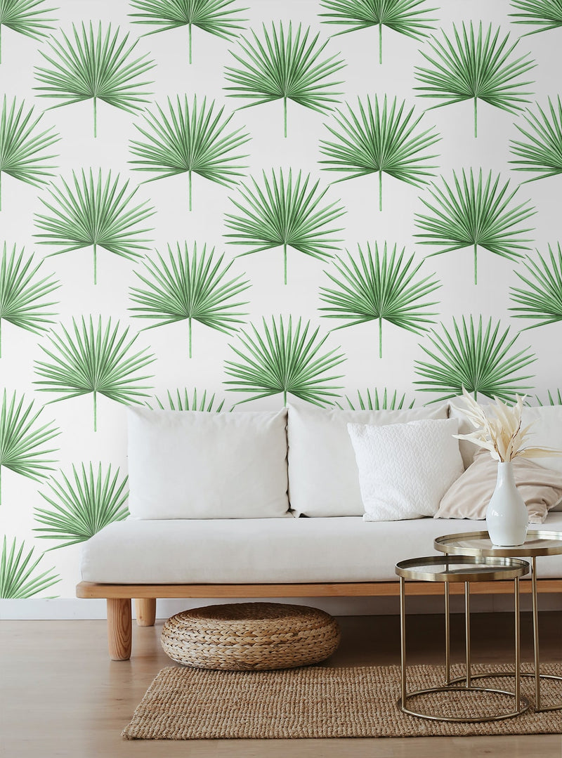 media image for Pacific Palm Peel & Stick Wallpaper in Greenery 245