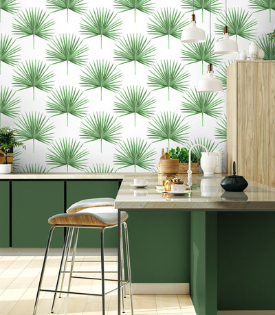 product image for Pacific Palm Peel & Stick Wallpaper in Greenery 8