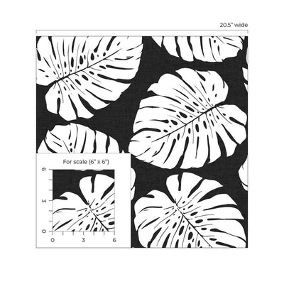 product image for Monstera Leaf Peel & Stick Wallpaper in Shadow 84